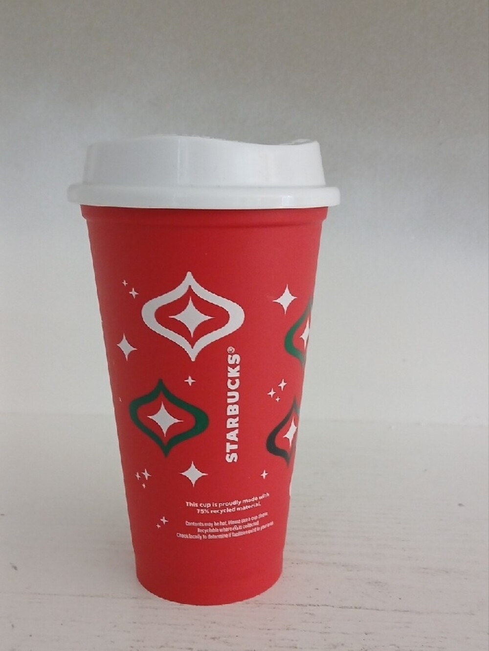 Starbucks Red Party Cup with White Lid - Picture 2 of 3